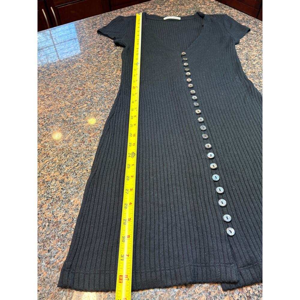 Reformation Black Ryder Ribbed Mini Dress Size S - Picture 7 of 16